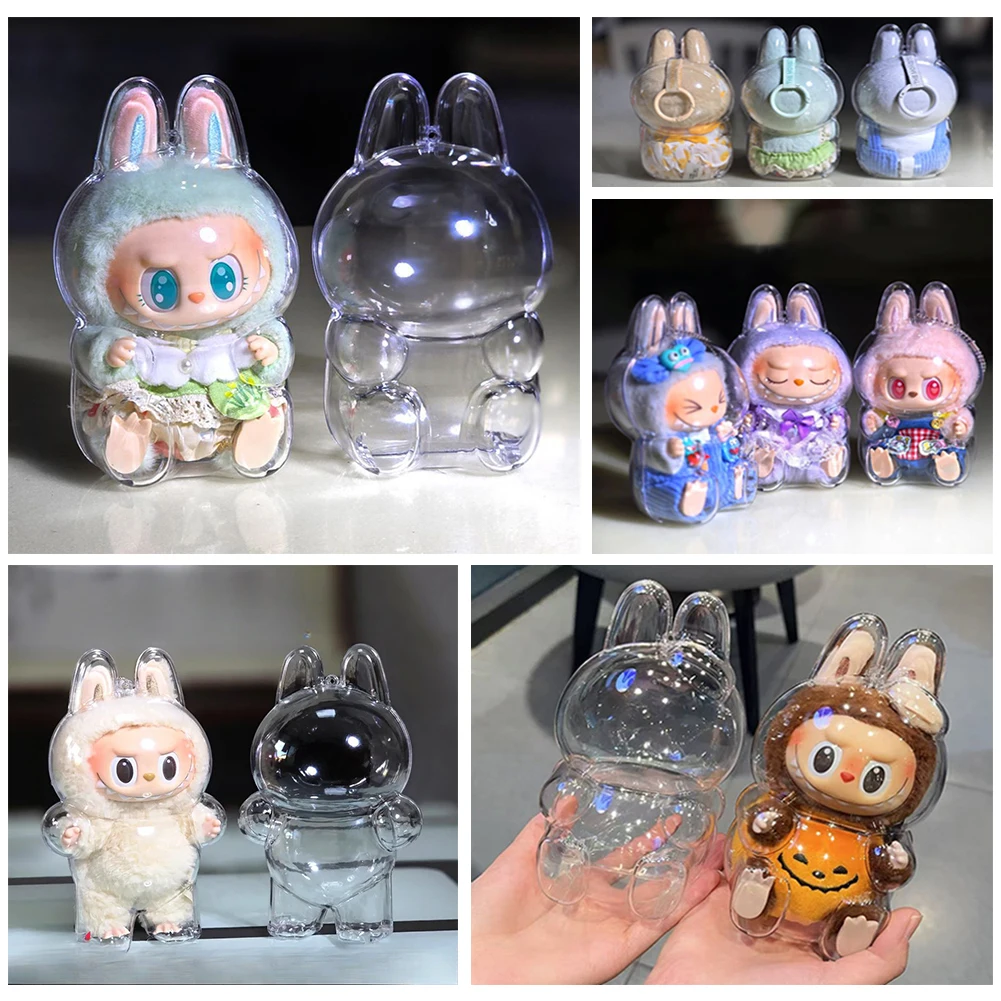 Акриловый чехол прозрачная коробка-органайзер для Labubu V1 V2 улучшенная утолщенная