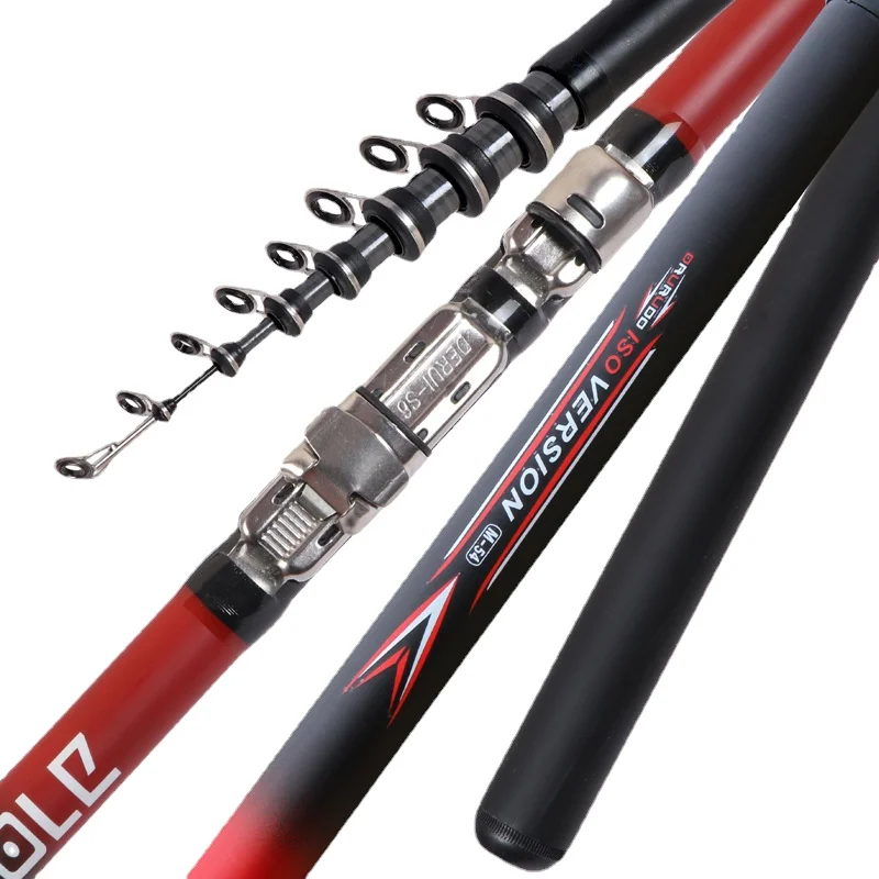 

Телескопическая портативная роторная каменистая рыболовная удочка 3,6 м, 4,5 м, 5,4 м, 6,3 м, удочка для путешествий, удочка для ловли карпа с лодки, со скалы