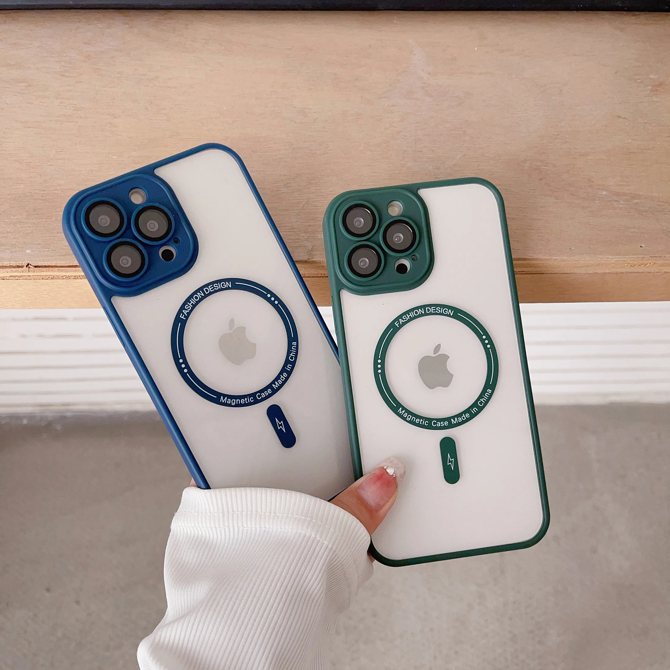 Модный цветной проницаемый магнитный чехол для мобильного телефона с защитой от