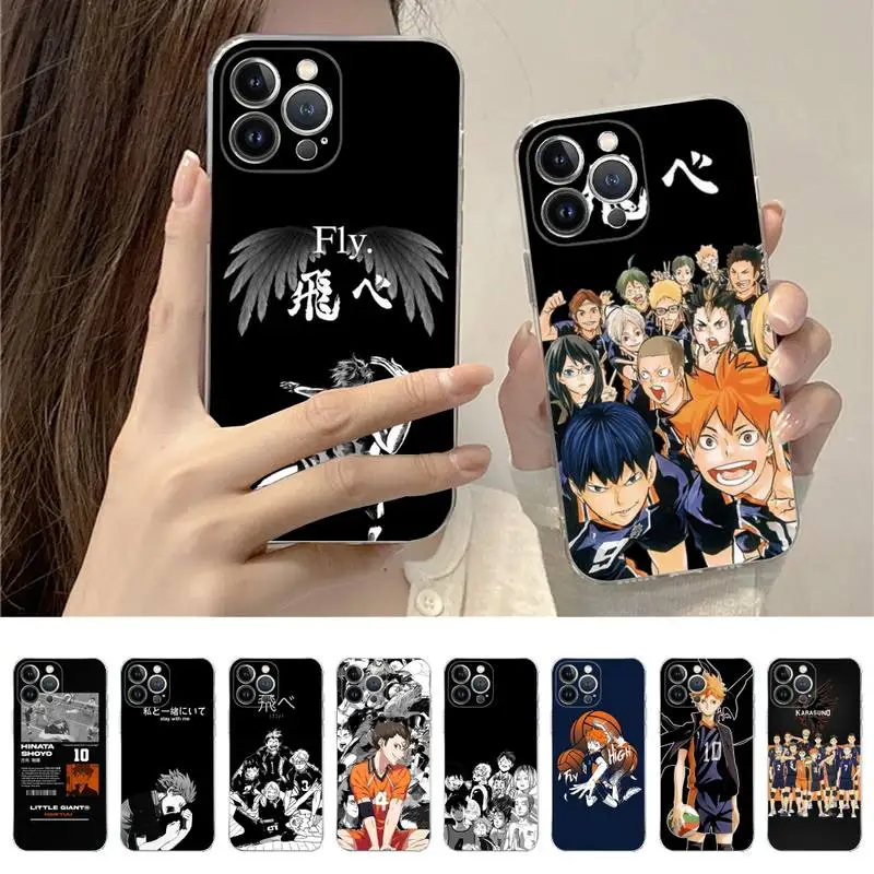 

Anime Haikyuu Volleyball Phone Case For iPhone 14 11 12 13 Mini Pro XS Max Cover 6 7 8 Plus X XR SE 2020 Funda Shell