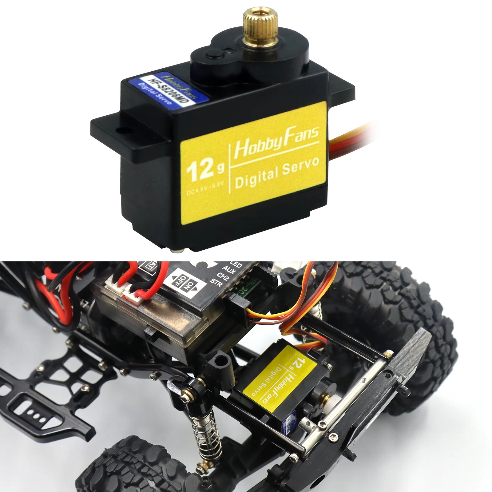 

Professional Metal Gear 12g Micro Steering Servo for Axial SCX24 1/28 WLtoys K969 K979 K989 K999 RC Car Boat Parts