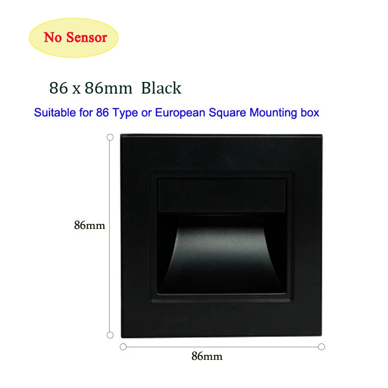 

Настенный светильник WAAJEA квадратный датчик движения белый