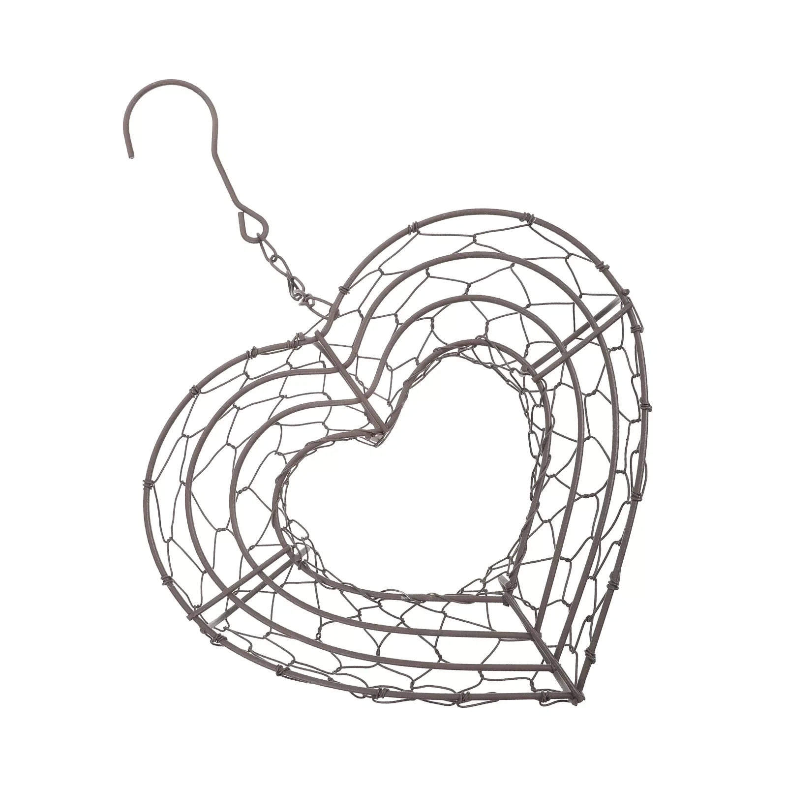 

Plant Holder Iron Hanging Planter Heart Wire Wreath Frame Hanger Succulent Pot