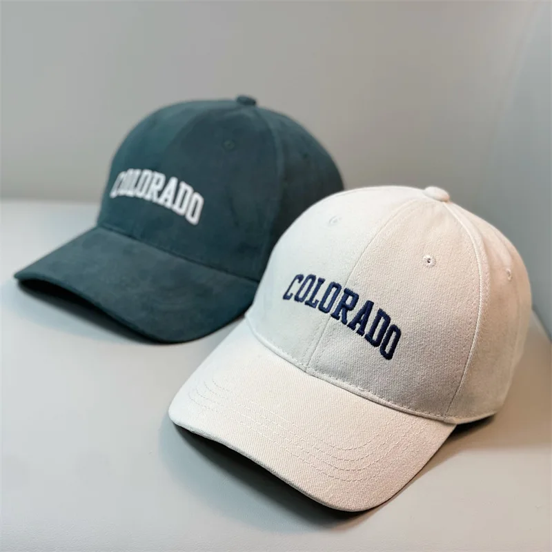 

Autumn and winter hat women's internet celebrity couple street fashion brand letter embroidered baseball cap Korean style washed