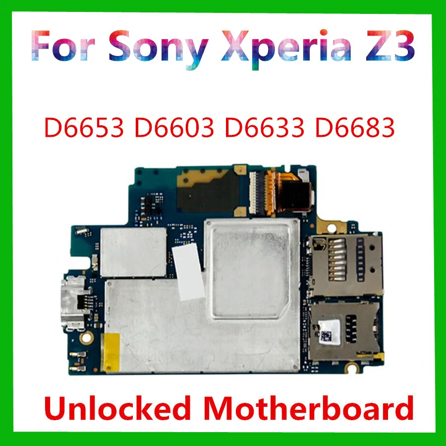 Оригинальная разблокированная материнская плата для Sony Xperia Z3 D6653 D6603 D6633 D6683 -