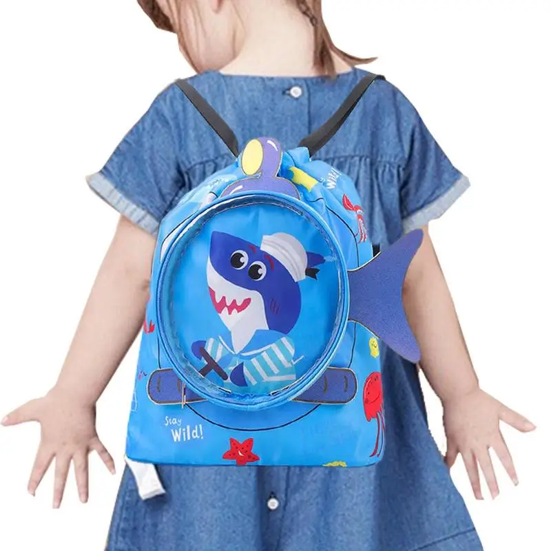 

Children's Swimming Bag Toddler Gym Bag With Cartoon Animals Kid's Dry Wet Swim Backpack For Swimmers Birthday Christmas Gift