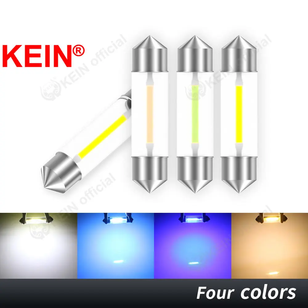 KEIN 1x C5W C10W 31 36 39 41 мм автомобильная светодиодная лампа с искусственным светом SV8.5 Светодиодная лампа для салона чтения макияжа двери багажника сигнальная лампа теплый белый