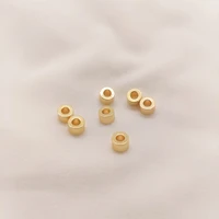 643mm gold plated bracelet cylindrical spacer beads accessory material