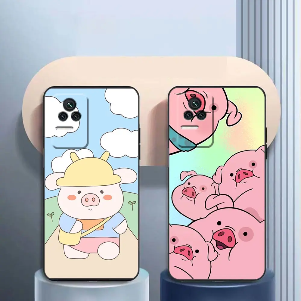 Phone Case For Redmi K40 K30 K20 12C 10 10C 9T 9C 9A 9 8A 8 7A 7 6A 6 5A 5 4X 4A Pro Plus 5G Fundas Capa Cute Cartoon Pink Pig