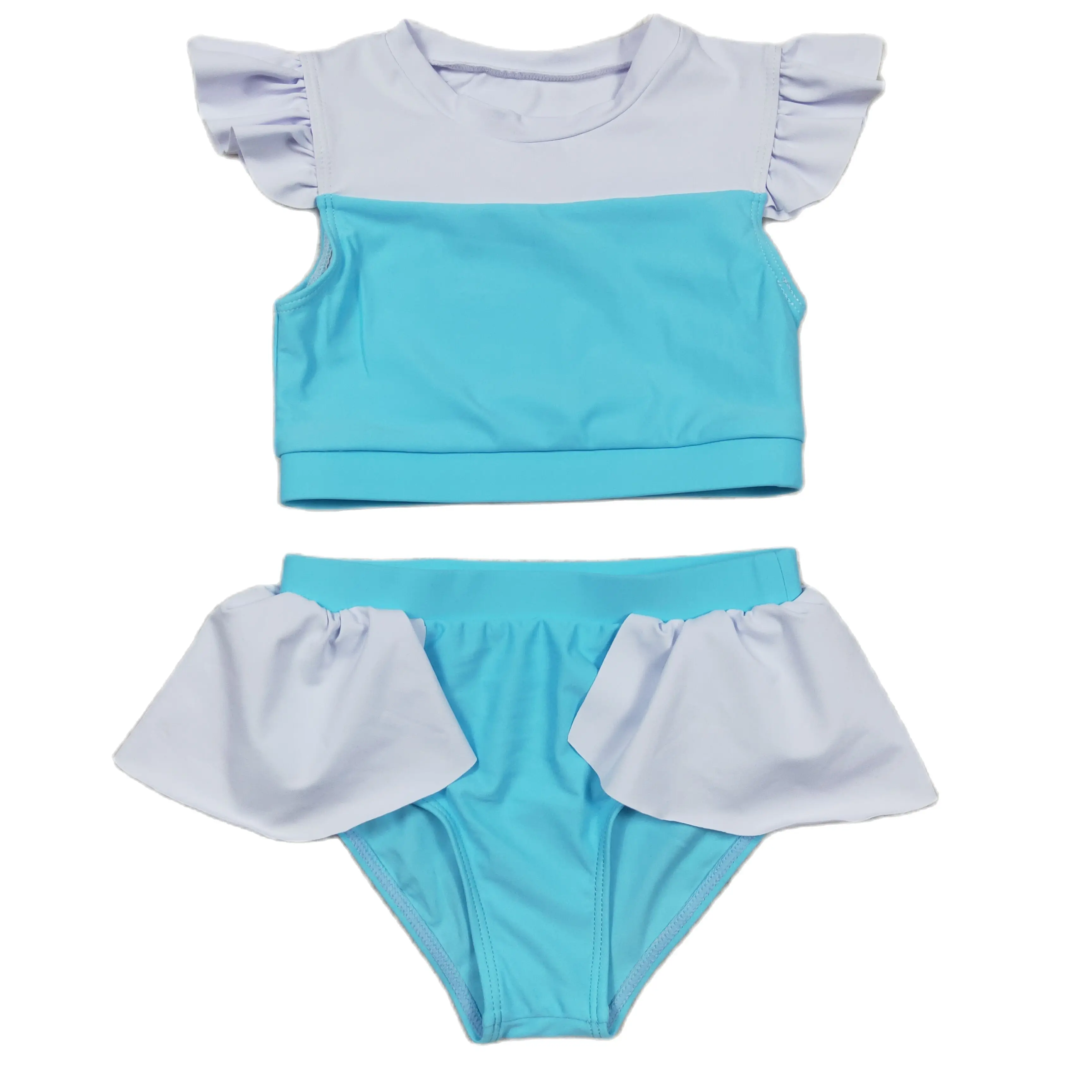 

Baby Girls Swimwear Two-Pieces Tankini Swimsuit For Newborn Infant 1-14Y Children Bath Clothes With Brassiere Pads 2023 New