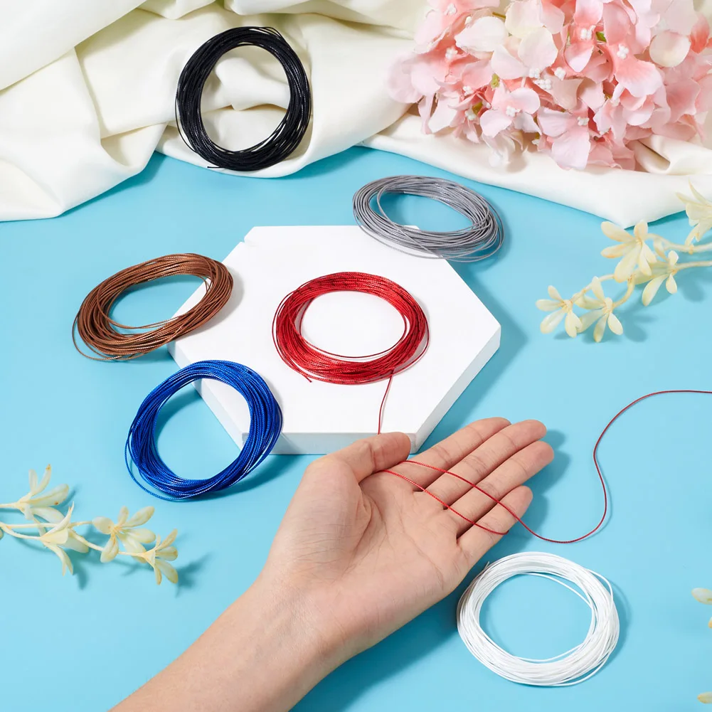 Круглые Вощеные полиэфирные нити 10 м/цвет 0 5 мм вощеные спиральные струны с