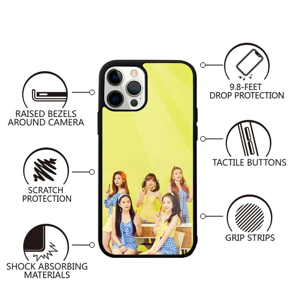 Красный Бархатный Чехол Для Телефона Kpop Girl Iphone 15/14/13/12/11/plus/pro/max/mini Magsafe Buxom В Ст...