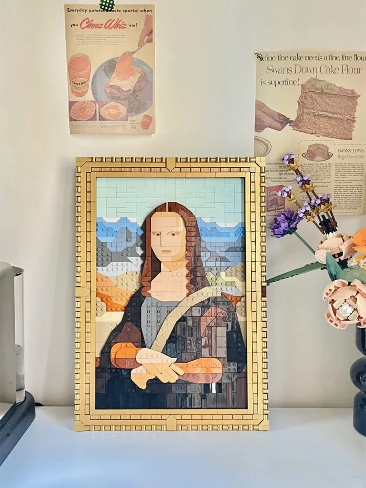 2024 Новое искусство 31213 Art Mona Lisa Строительные блоки Всемирно известная живопись 3D