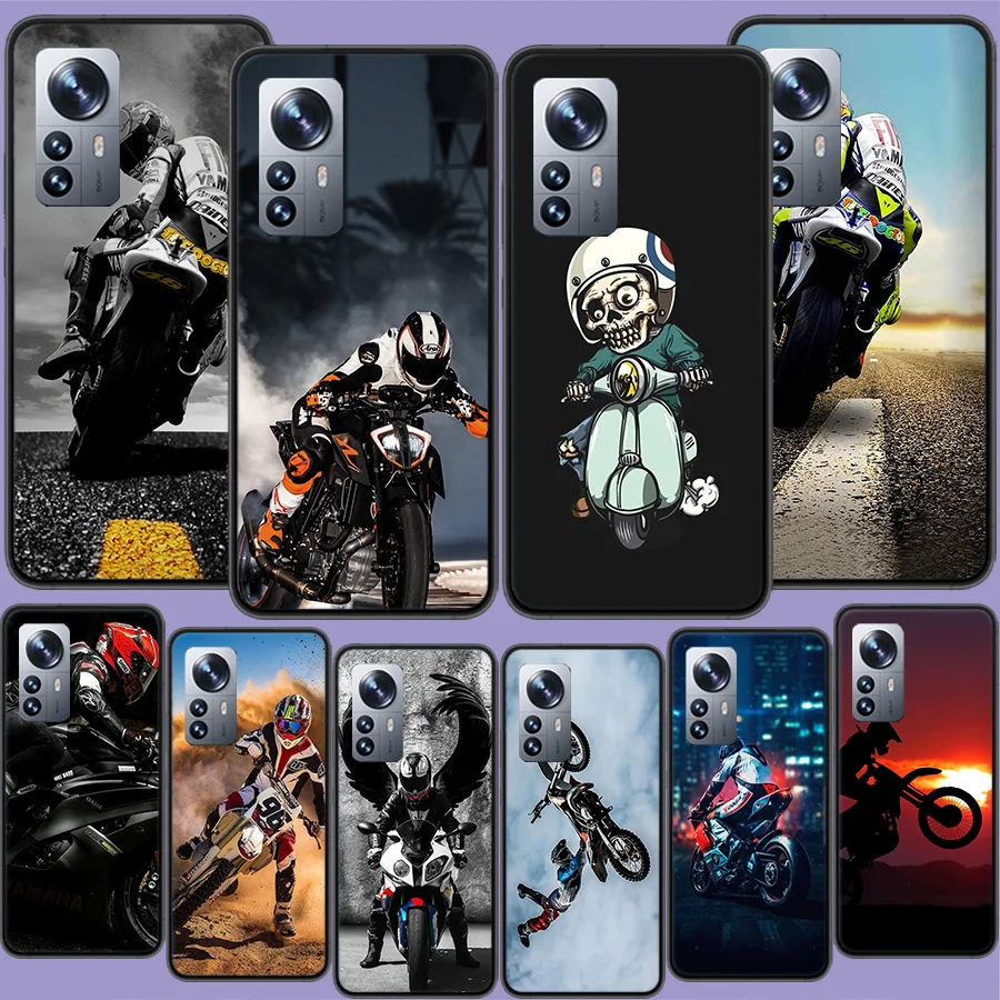 

Moto Cross Motorcycle Sports Phone Case for Xiaomi Poco X3 NFC X4 GT M2 M3 M4 M5 M5S X5 Pro F3 F2 F1 Mi Note 10 Lite A3 CC9E Sil