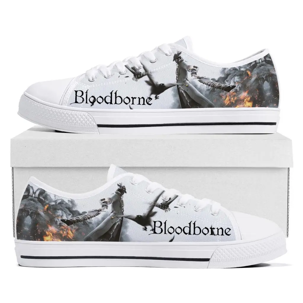 

Bloodborne Low Top Sneakers Hot Cartoon Game Womens Mens Teenager High Quality Fashion Canvas Sneaker Couple Custom Built Shoes