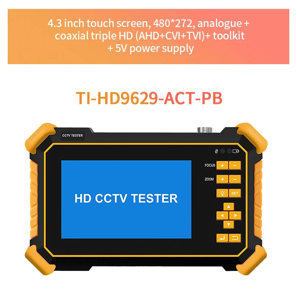 

Securexpert 8MP 4,3-дюймовый HD-видеотестер для TVI/CVI/AHD/CVBS PTZ-управление с автоматическим обнаружением светодиодного светильника Портативный инструмент для установки видеонаблюдения