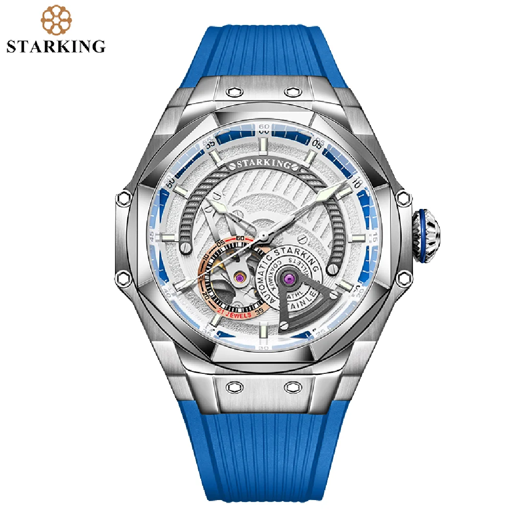

STARKING Top Brand Mechanical Watch Men Waterproof Automatic Watches MIYOTA Movement New In Wristwatch Luminous Silicone Clock