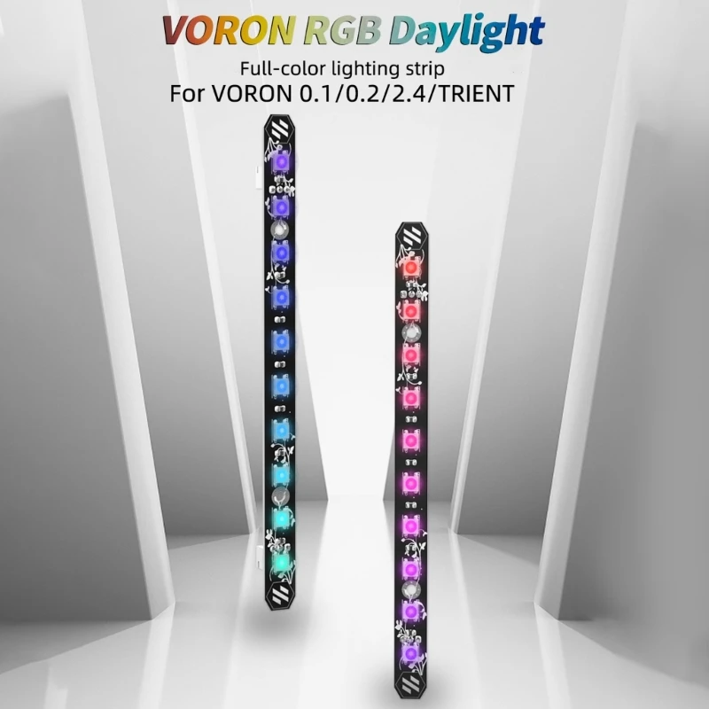 

Световые полосы RGB Цветная световая полоса для Voron 0,1/0,2/2,4 Аксессуары для 3D-принтеров Прямая поставка