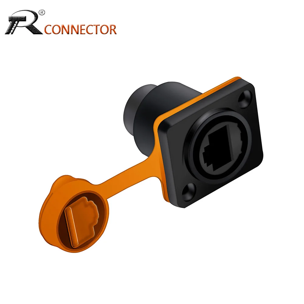 1 шт. интерфейс RJ45 водонепроницаемые розетки женский двойной порт разъем типа D