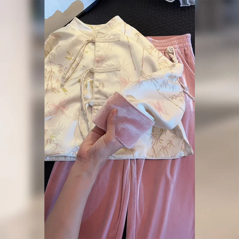 Chinese Sle National White Outerwear for Women New Clothes Small Short High End Song Dynas Brocade Buckle Top |