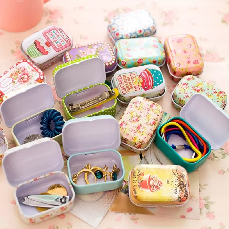 

Colorful mini tin box sealed jar packing boxes jewelry, candy box small storage boxes cans coin earrings, headphones gift box