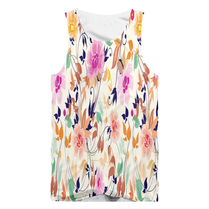 

Spring Summer New Tank Tops 3d Print Vintage Flower Trending Fashion New Chic Patterns Oversized S-6xl Casual Men/women Clothing
