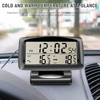 car thermometer digital alarm clock auto vehicles temperature gauge with backlight car electronics car clock dashboard clock new