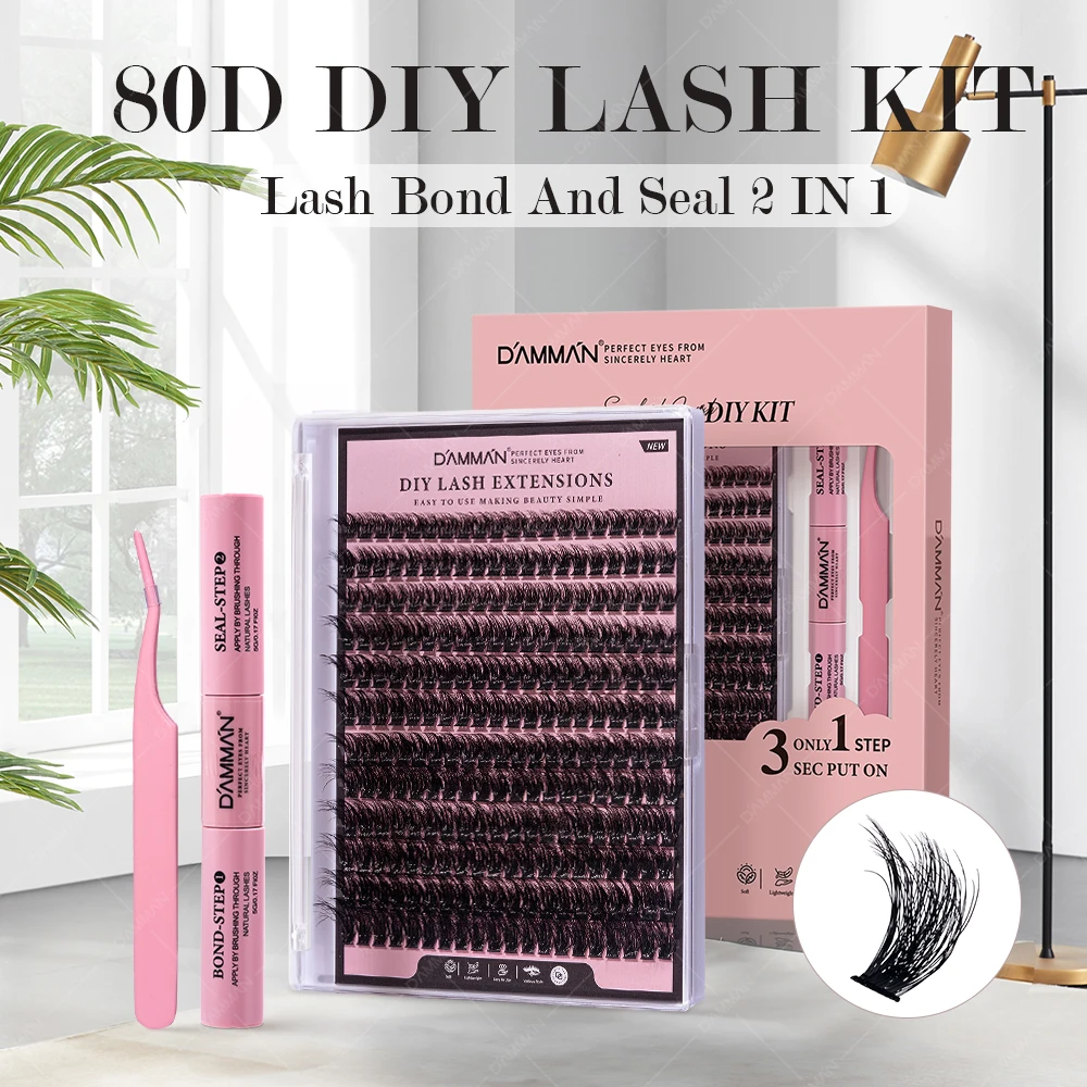 240 кластеров ресниц DAMMAN набор для наращивания D Curl Mix 8-16 мм накладные ресницы со