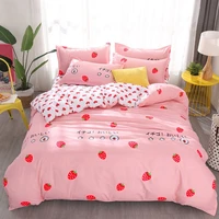 luxury bedding set bed sheet sets duvet cover set king size 34pcs bedding set pink strawberry fashion bed sheets queen size