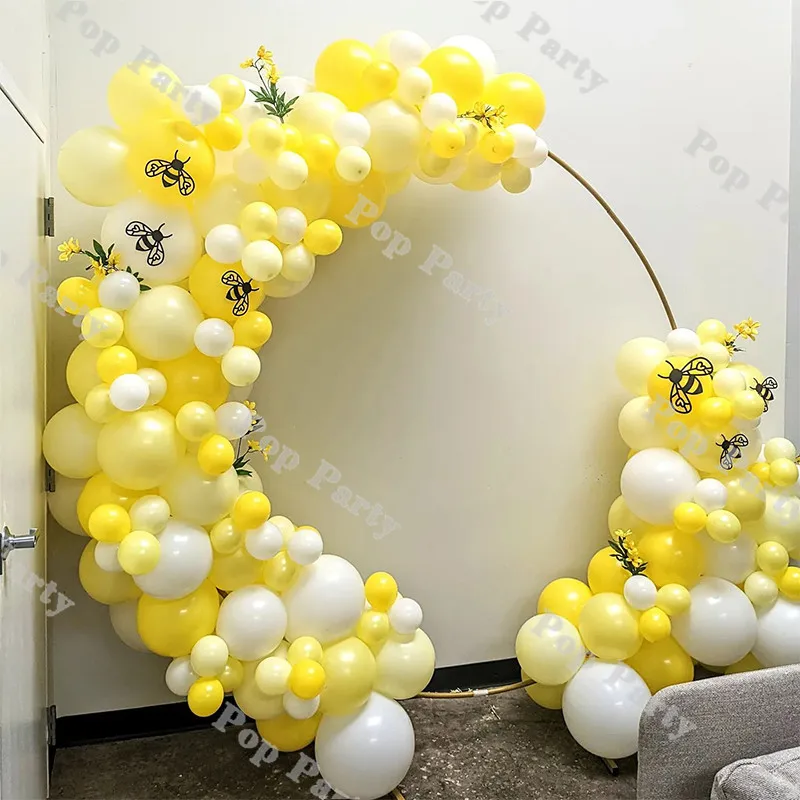 

150 шт., набор желтых и белых воздушных шаров