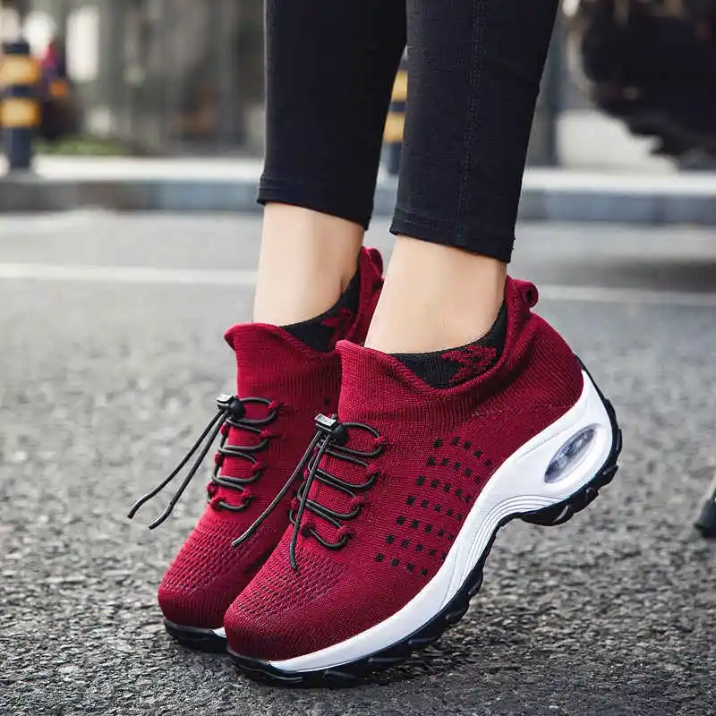 

Platform Tennis White Sports Shoes Chunky Soles High Top Sneakers Aqua Women Sport Sneakers Sneakers Sport Woman Running Tennis
