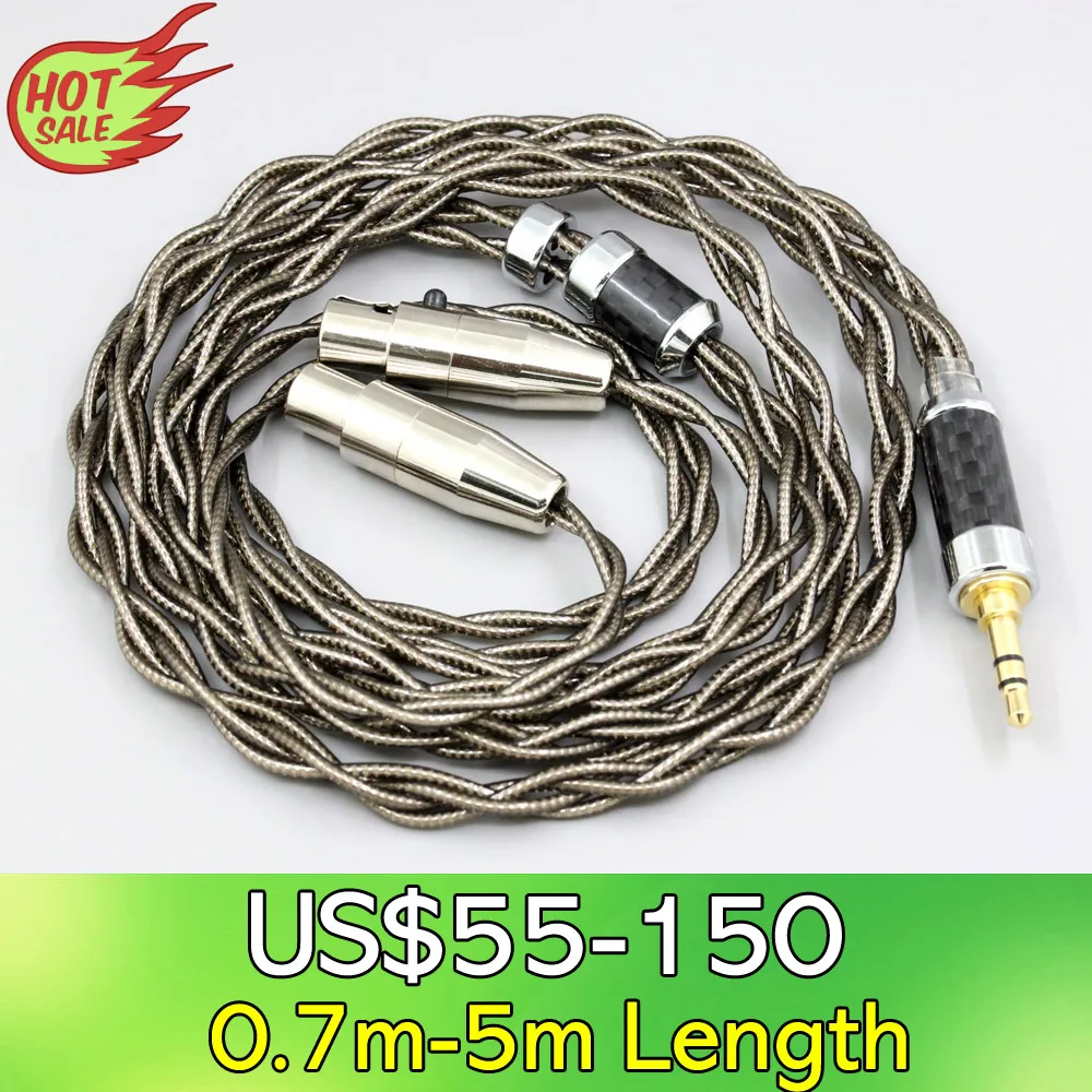 

LN008221 99% Pure Silver Palladium + Graphene Gold Earphone Shielding Cable For Audeze LCD-24 Open Back Planar Magnetic