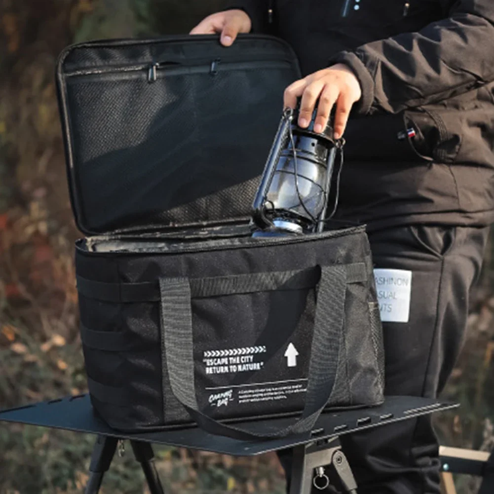 Сумка для пикника из полиэстера с ручкой органайзер кемпинга на открытом воздухе