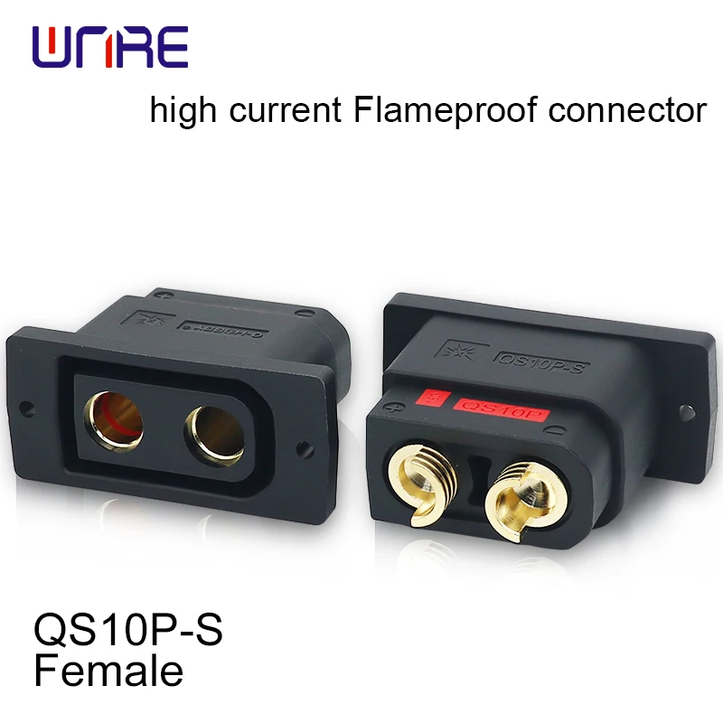 Фото QS10P-S 210A Влагонепроницаемый разъем Extreme Power, позолоченная латунь UL94-V0 для накопления энергии/EV-гиперзарядителей/промышленных роботов №3