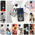 Чехол для телефона Xiaomi Mi 11 Lite 5G Ultra 10 11i 11x10T Pro 9 SE Note 10 Lite аниме атака на Титанов ТПУ мягкий черный Чехол