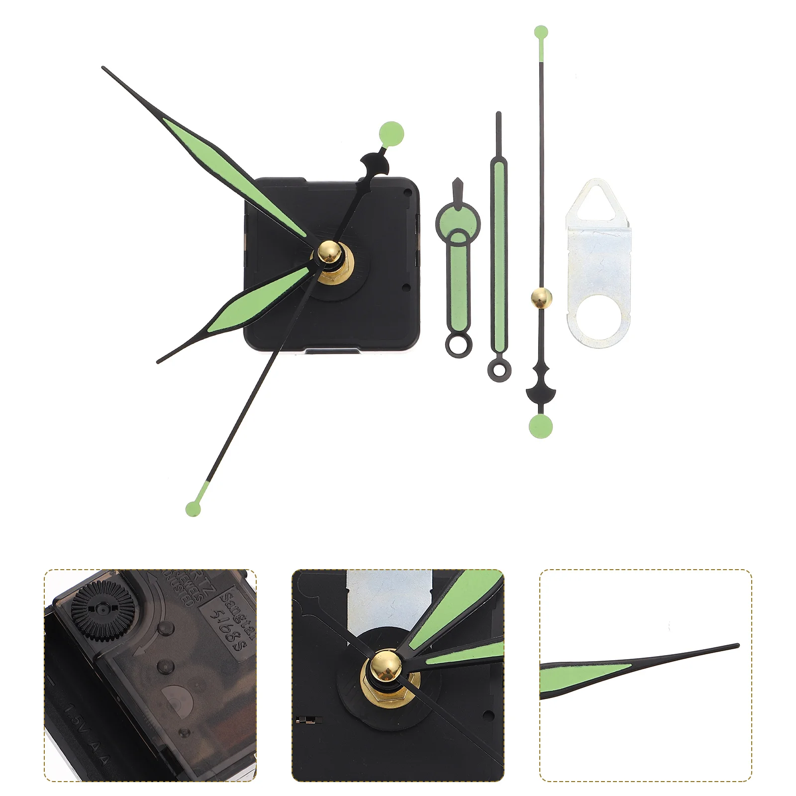 

Luminous Pointer Movement Clock Replacement Mechanism Motors Powered Works Kit Pendulum
