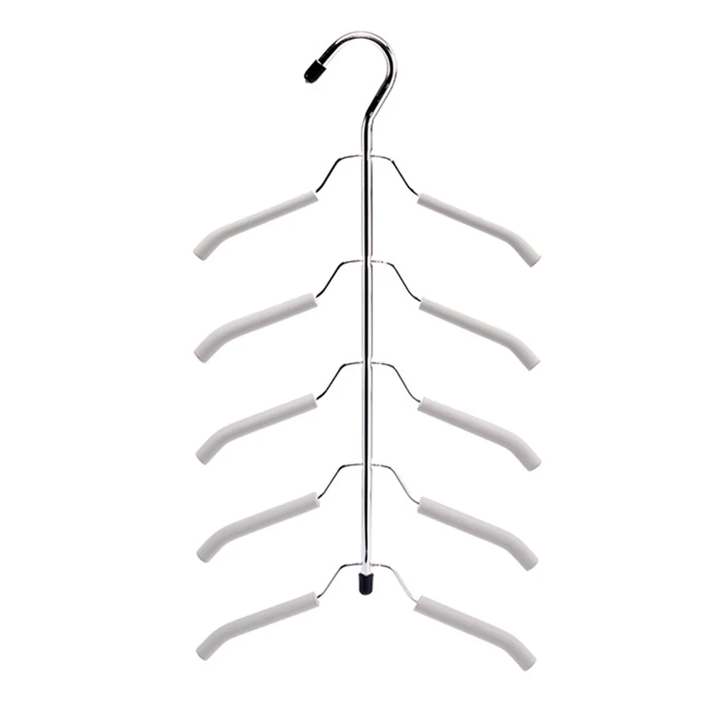 

Shirt Multifunctional 5 Layer Hanging Home Wardrobe Non-Slip Clothing Storage Rack Holder Hanger
