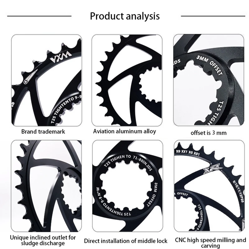 Звездообразная Звездочка для велосипеда VXM MTB GXP 34T SRAM Gx Xx1 X1 X9 звездообразная