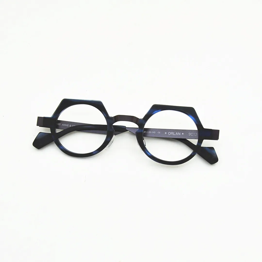 Belight Optical France Design ANNE ET VALENTI*N Prescription Vintage Retro Irregular  Eyeglasses Spectacle Frame Eyewear ORLAN