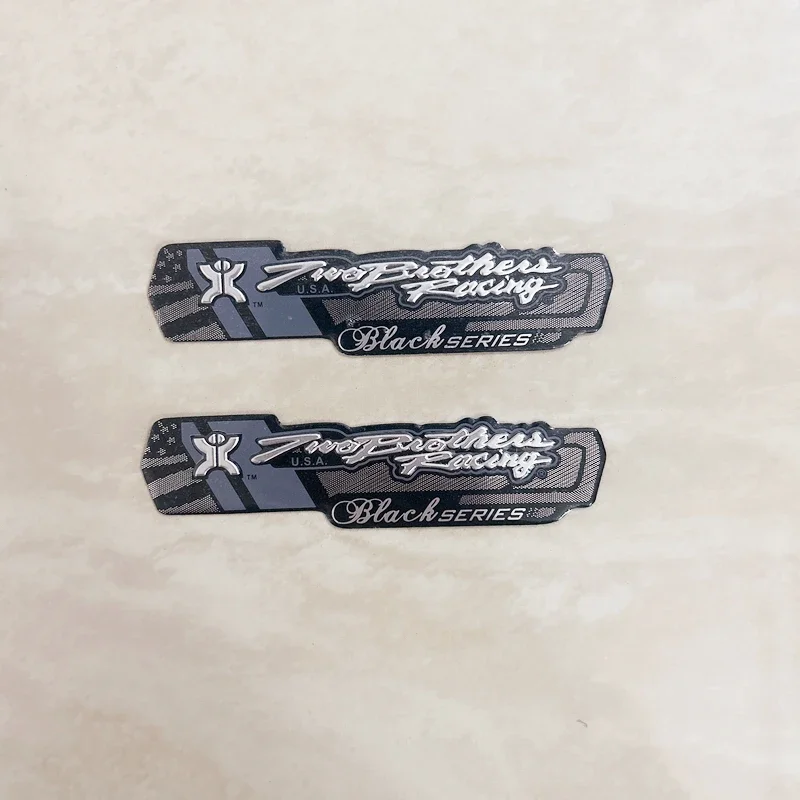 

2 наклейки на мотоцикл American Brother Racing, алюминиевые термостойкие наклейки на выхлопную трубу мотоцикла, модификация скутера stic