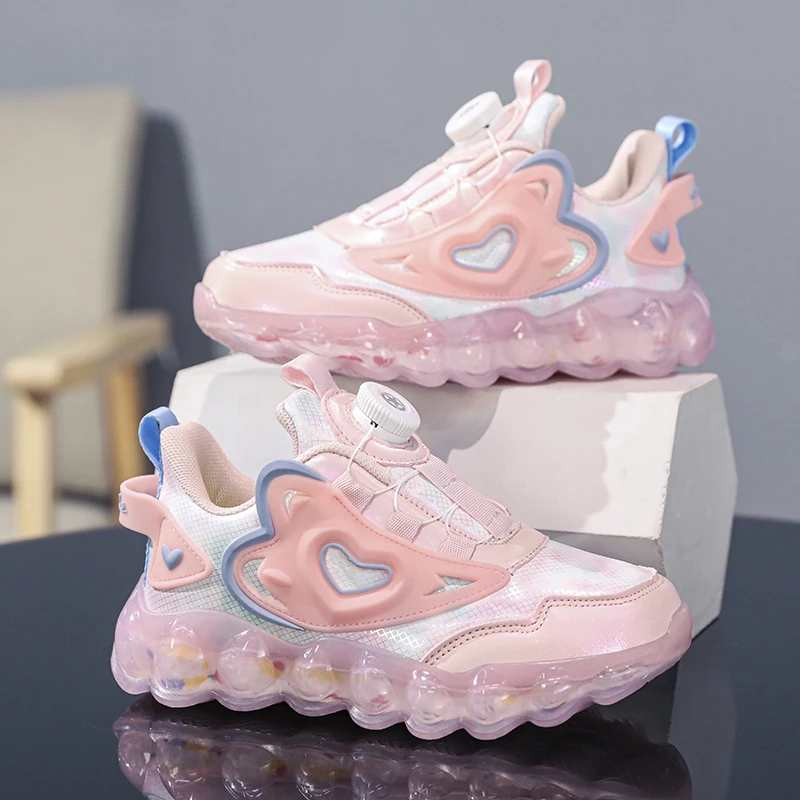 

2023 Autumn New Girls Shoes Children Fashion Sports Running Shoes Leather Waterproof Casual Shoes Kids Running Tennis Sneakers