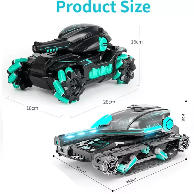 RC Car Large 4WD Tank Water Bomb Shooting Competitive Rc Toy Big Tank Remote Control Car Multifunctional Off-road Kids Toy Gift enlarge