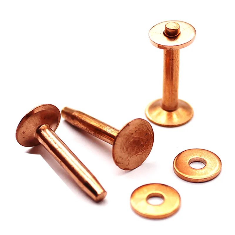 Латунные/медные кожаные заклепки и заусенцы 9 мм 10 11 12