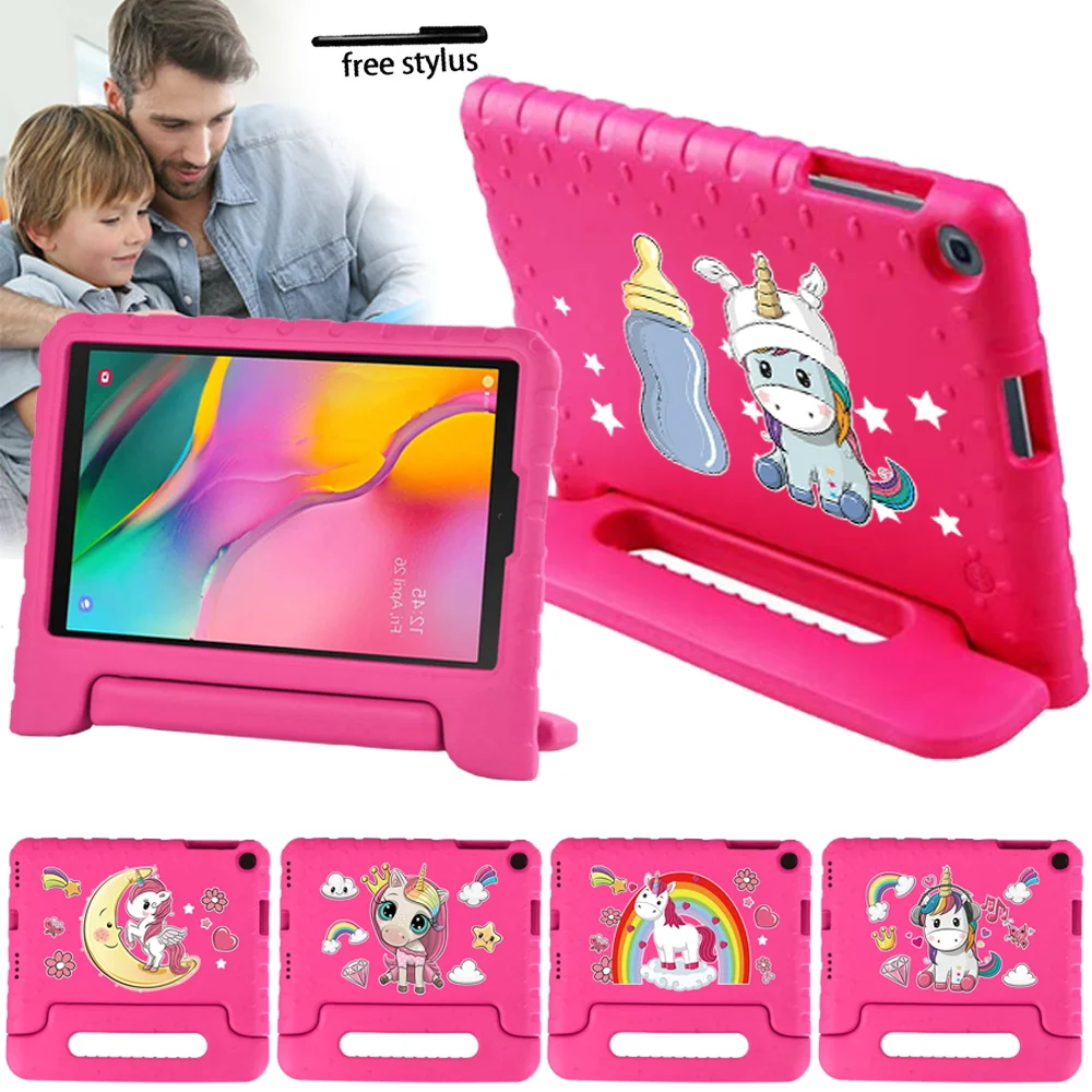 

Shockproof EVA Tablet Case for Samsung Tab A 10.1 2019 T510 T515 Protective Shell Housing Dirt Portable Handle Stand Cover