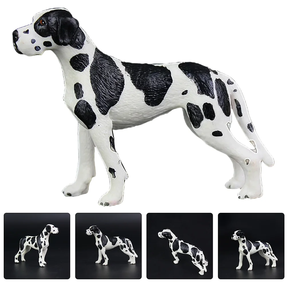 

2 Pcs Dog Ornaments Photo Models Animal Plastic Toy Decorations Puppy Kids Child