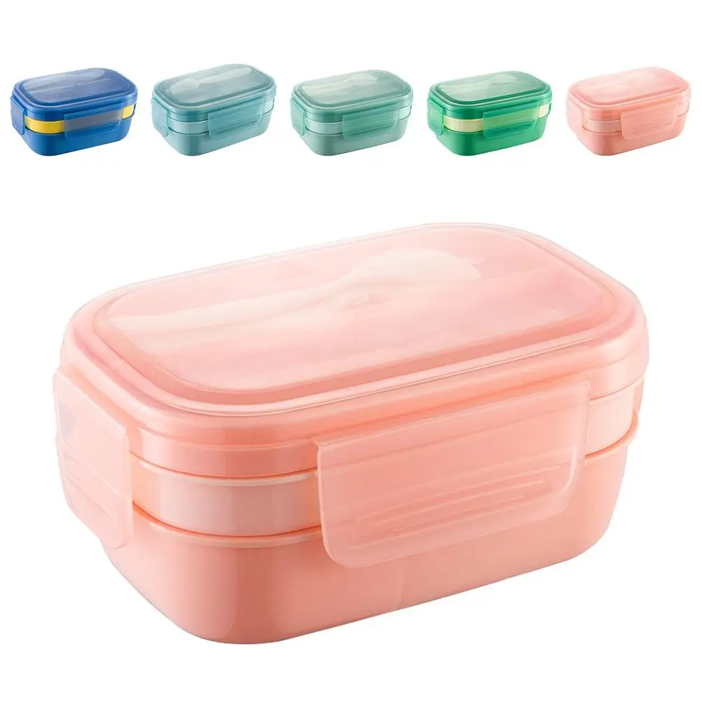 

1900 мл Bento Box 3-слойный Штабелируемый Ланч-бокс Герметичный пищевой контейнер для работы школы пикника кемпинга