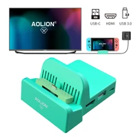 4k hd video converter hdmi compatible adapter for switch charging dock station usb 3 0 type c portable tv video dock for switch