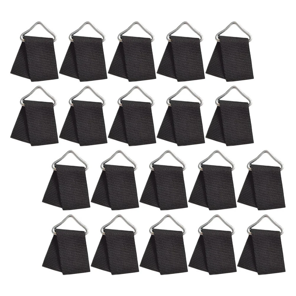 

20 Sets Bottom Fabric Versatile Trampoline Parts Buckle Kid Trampoline Webbing Galvanized Steel Wire Rings Child Kid