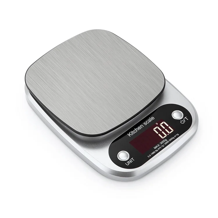 

10kg/1g LCD Electronic Kitchen Scales Household Balance Cooking Measure Tool Stainless Steel Digital Weighing Food scale g OZ ML