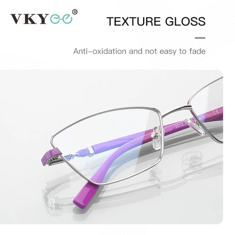 VICKY 2022 Fashion Anti Blue Light Reading Glasses Women Metal Myopia Prescription Glasses Women's Simple Optical Glasses Frame